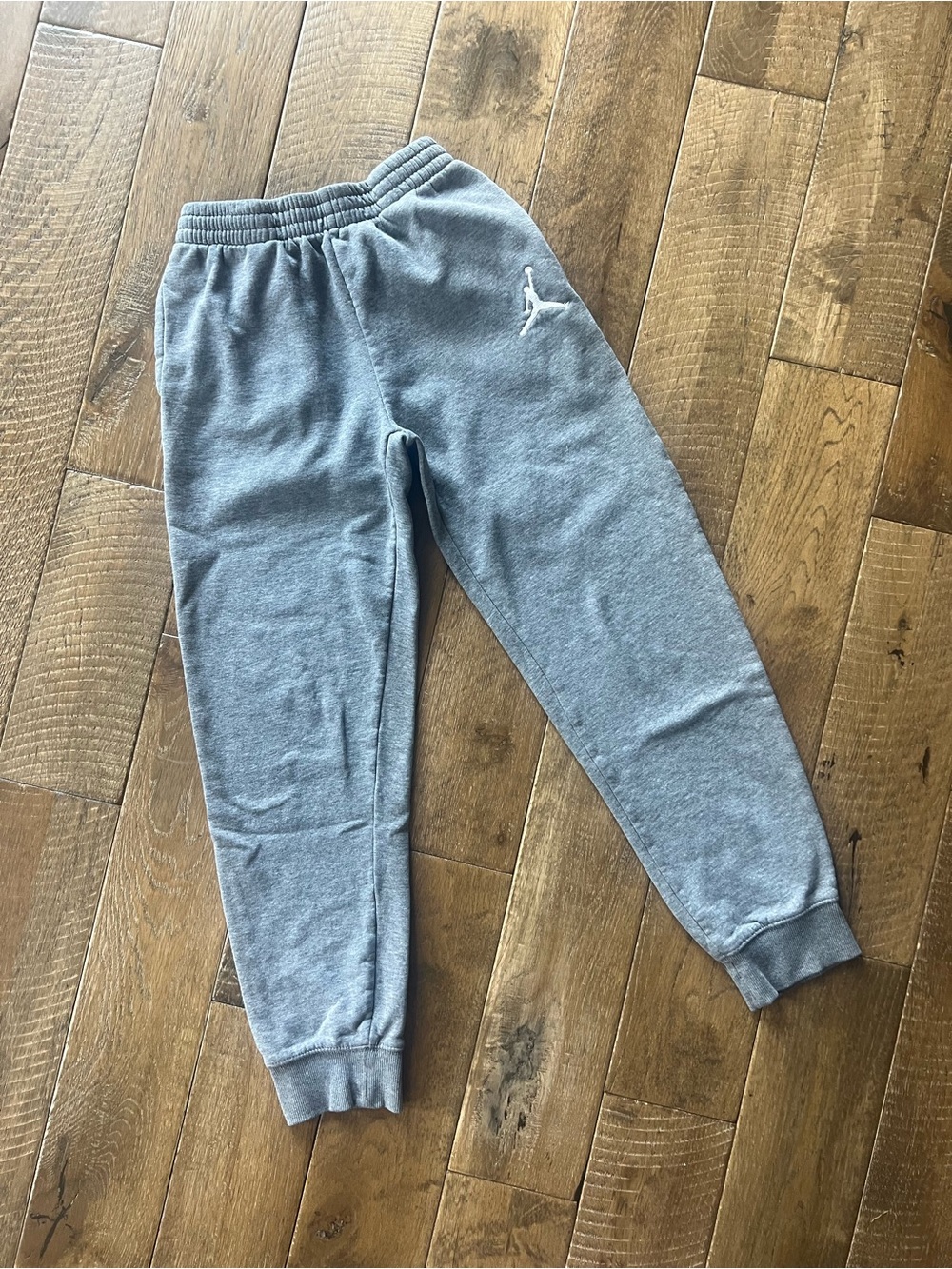 Jordan Kids Gray Logo Fleece Joggers with Jumpman